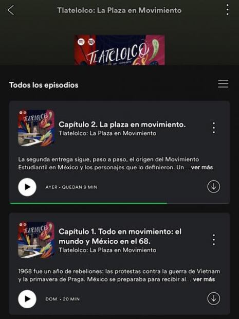 Spotify conmemora el Movimiento del 68