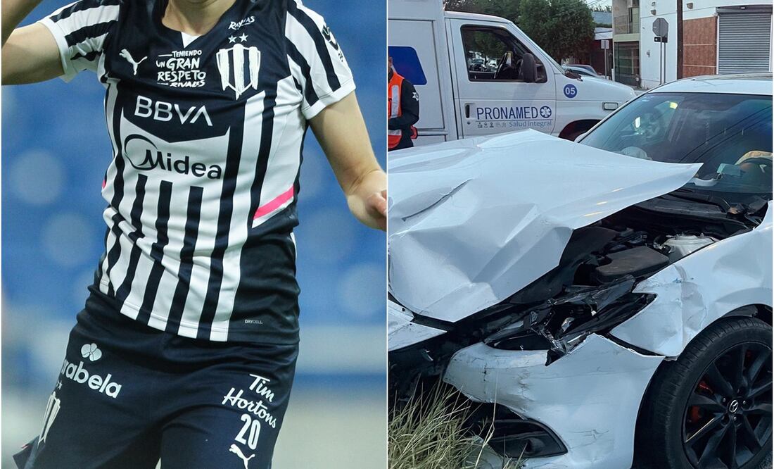 Jugadora de Rayadas sufre impactante accidente automovilístico / FOTO: ESPECIAL