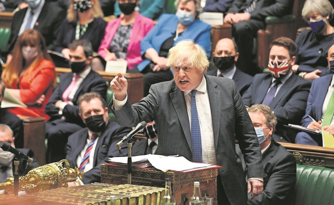 El premier británico, Boris Johnson, ayer en la Cámara de los Comunes, en Londres. Foto: Jessica Taylor. AP