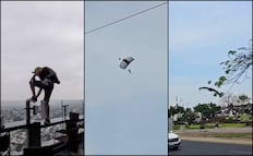 VIDEO Hombre se lanza en paracaídas desde un hotel en Guadalajara; Ayuntamiento clausura terraza 