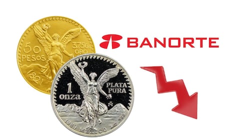 Banorte ajusta precios del Centenario y la Onza Libertad tras la reciente baja del oro y la plata