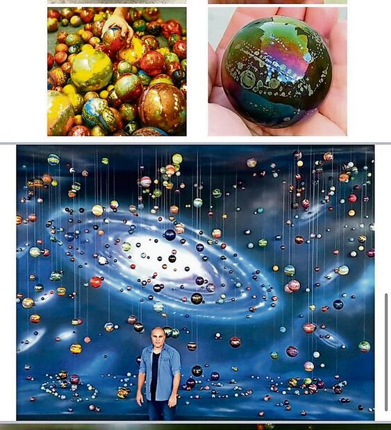Otra de las obras del maestro se llama Galaxy, su proyecto sobre el Universo. Fotos de Cortesía