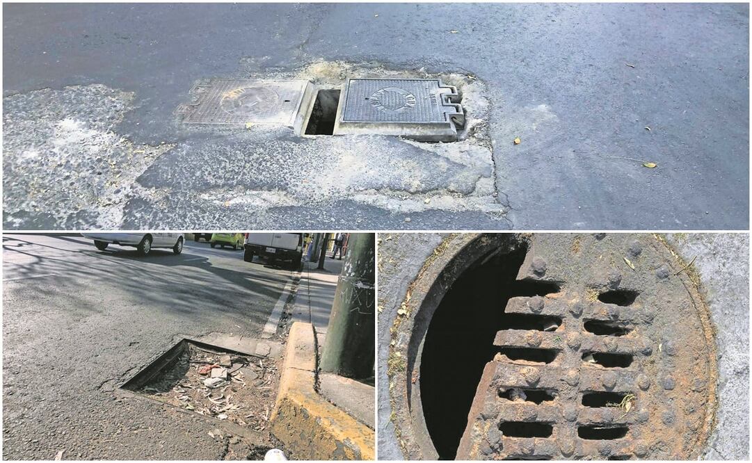 La falta de tapa representa un riesgo. Fotos: Diego Simón / EL UNIVERSAL