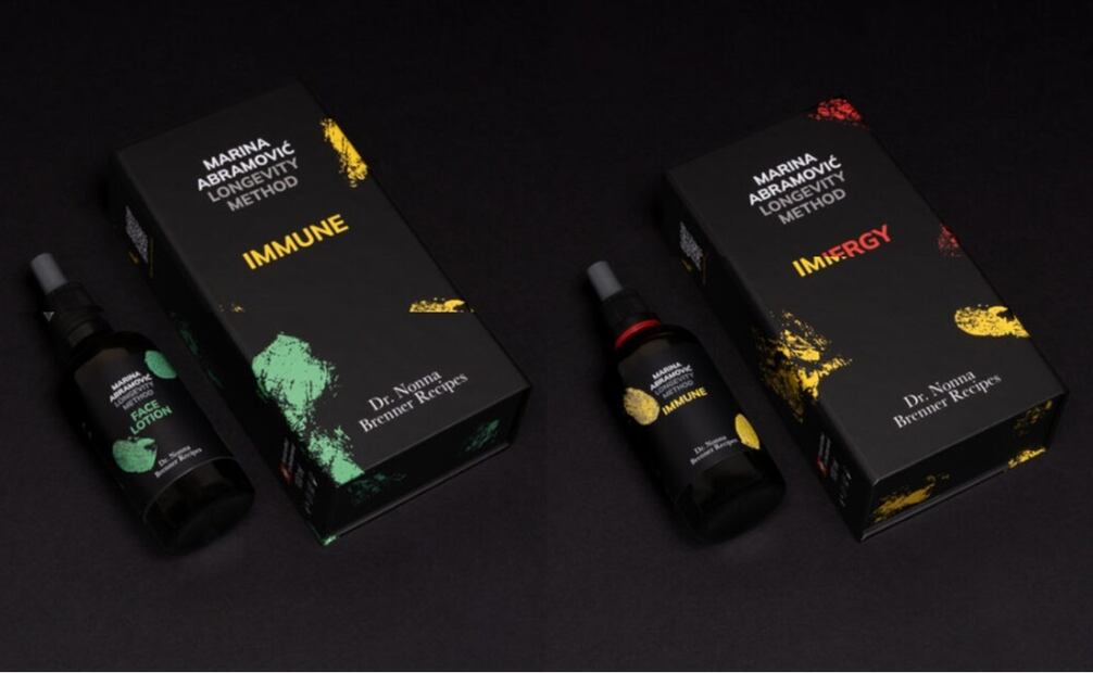 La artista Marina Abramovic lanza su marca de “skincare”. Fotos: Vía página oficial de la artista.