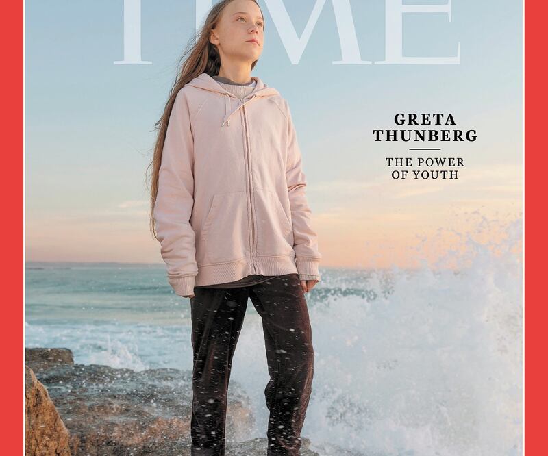 Reco nocimiento. Portada de Time con la joven activista sueca Greta Thunberg, nombrada Persona del Año. REUTERS