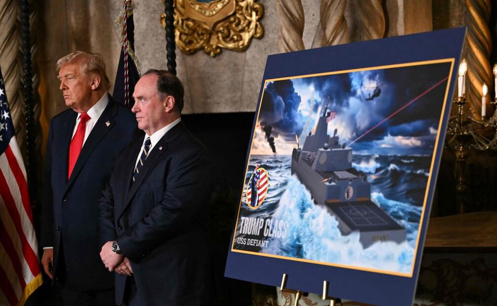 Trump presenta "Trump Class", una línea de buques con su nombre. (22/12/25) Foto: AFP