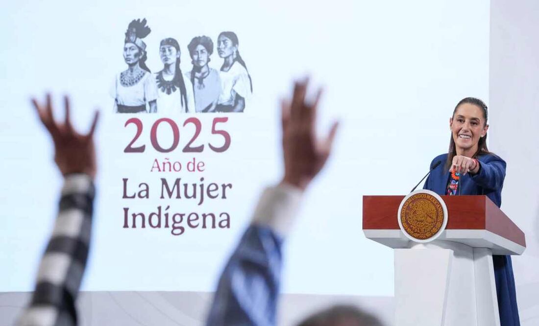 Claudia Sheinbaum en su conferencia matutina de Palacio Nacional el 17 de noviembre de 2025. Foto: Presidencia