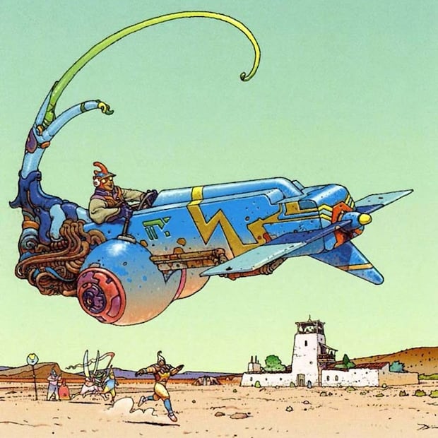 Moebius era tan versátil como artista que influyó en obras tan distintas como "Nausicaä" "Alien", "Dune" y "Blade Runner". Pinterest.