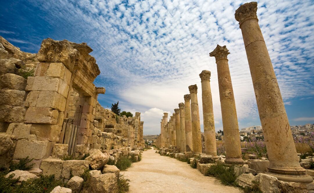 Jerash, en Jordania, es una de las antiguas ciudades romanas mejor conservadas que existen. 