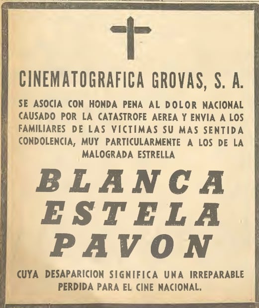 Pesar por la muerte de Blanca Estela Pavón.
Hemeroteca EL UNIVERSAL.
