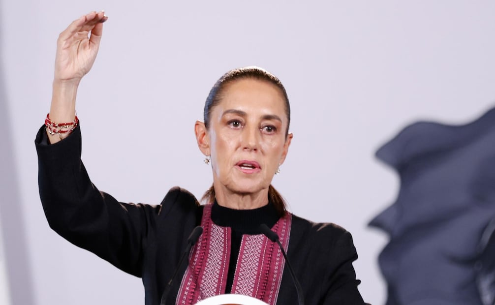 La presidenta Claudia Sheinbaum en la “Mañanera del Pueblo” del 17 de septiembre de 2026 en Palacio Nacional. Foto: Diego Simón Sánchez/ EL UNIVERSAL