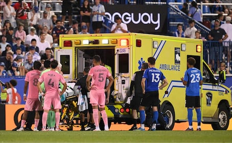 Tensión en el Inter Miami: Germán Berterame sufre escalofriante choque de cabezas y sale en ambulancia
