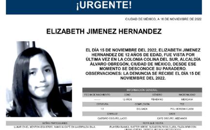 Buscan a Eli, de 12 años; señalan a chofer del transporte escolar en Álvaro Obregón