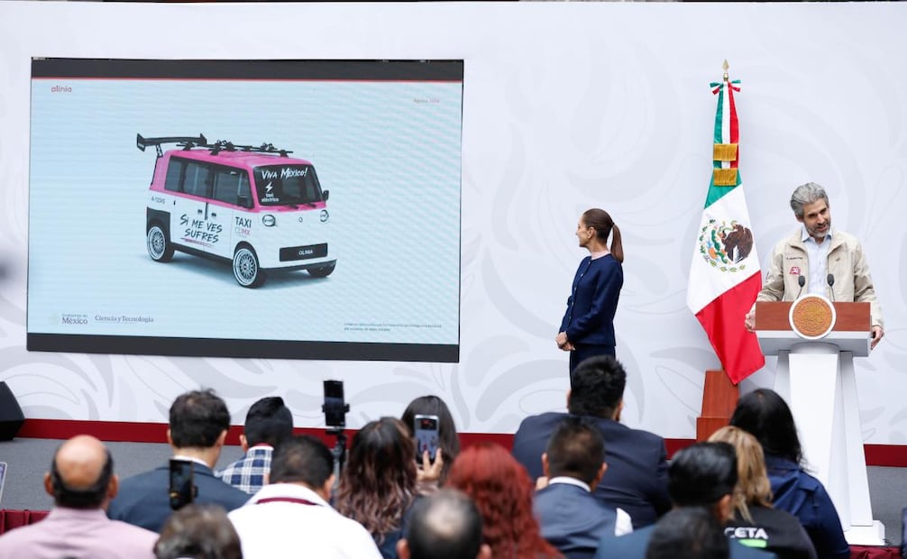 Prototipo de Olinia Carga, el segundo modelo del proyecto de vehículo eléctrico desarrollado en México. Foto: Diego Simón Sánchez/ EL UNIVERSAL