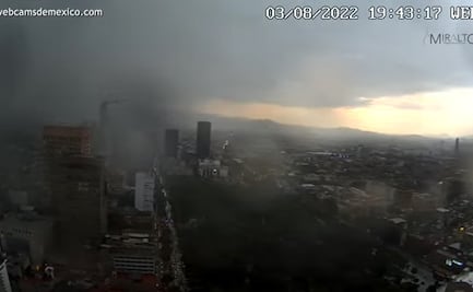 CDMX se cubre de nubes negras: fuertes lluvias y granizada azotan diversas zonas de la ciudad