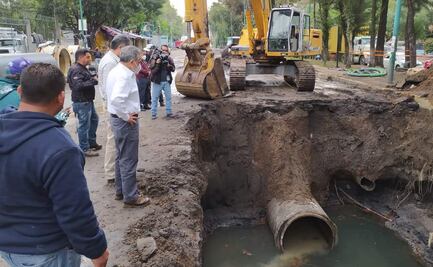 Reparación de megafuga de agua potable en Iztapalapa presenta avance del 45%