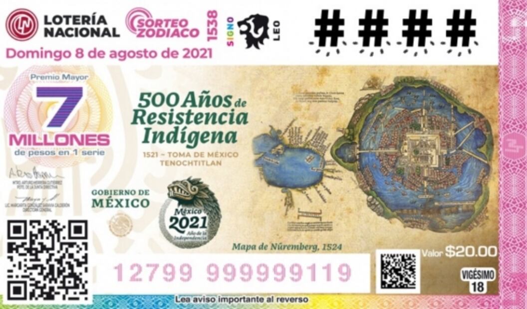 Este es el cachito de la Lotería Nacional para conmemorar 500 años de “resistencia indígena”