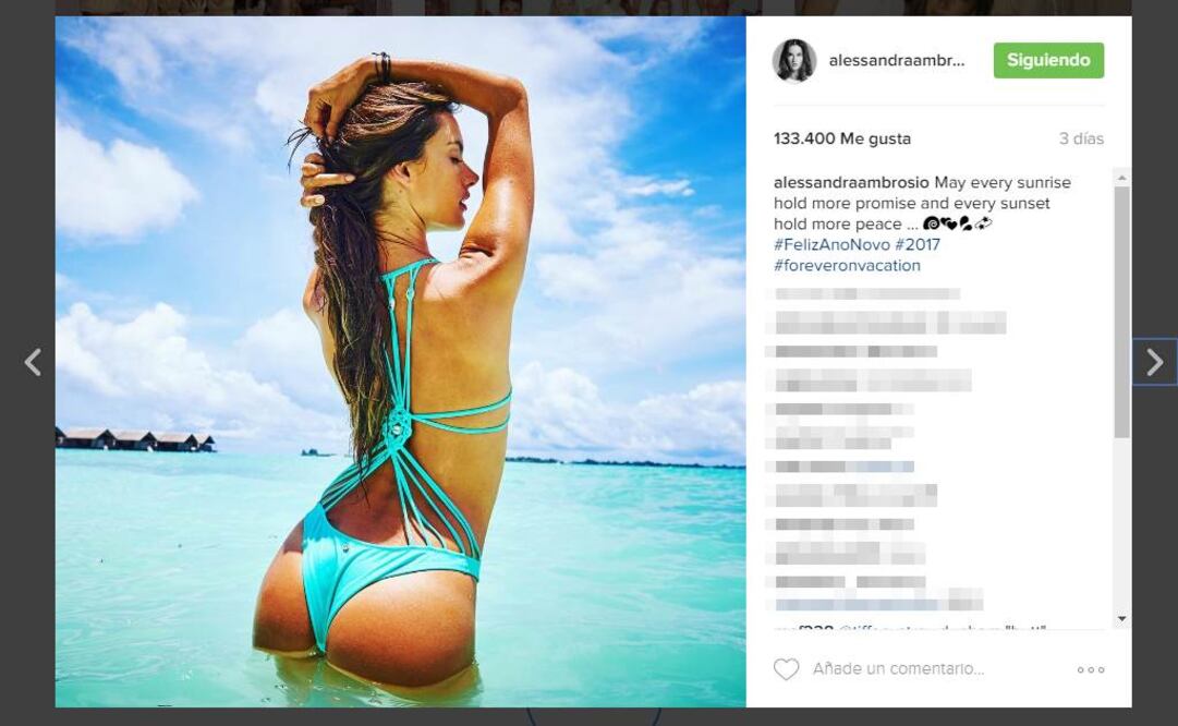 Alessandra Ambrossio disfruta de las playas brasileñas
