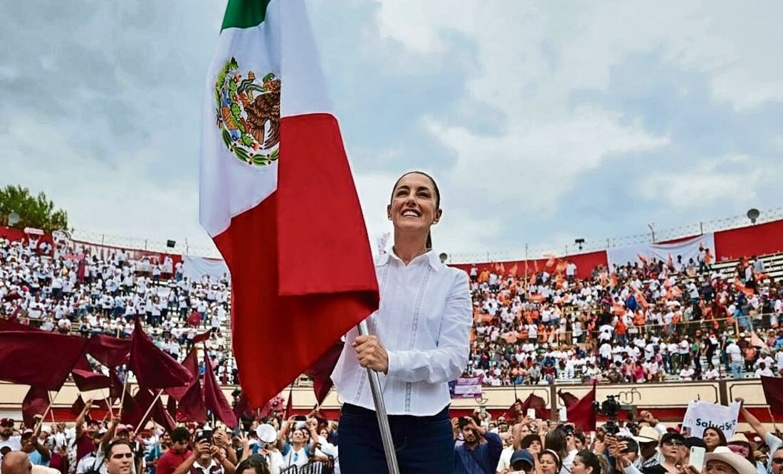 En Coahuila, Sheinbaum destacó que las encuestas la favorecen.