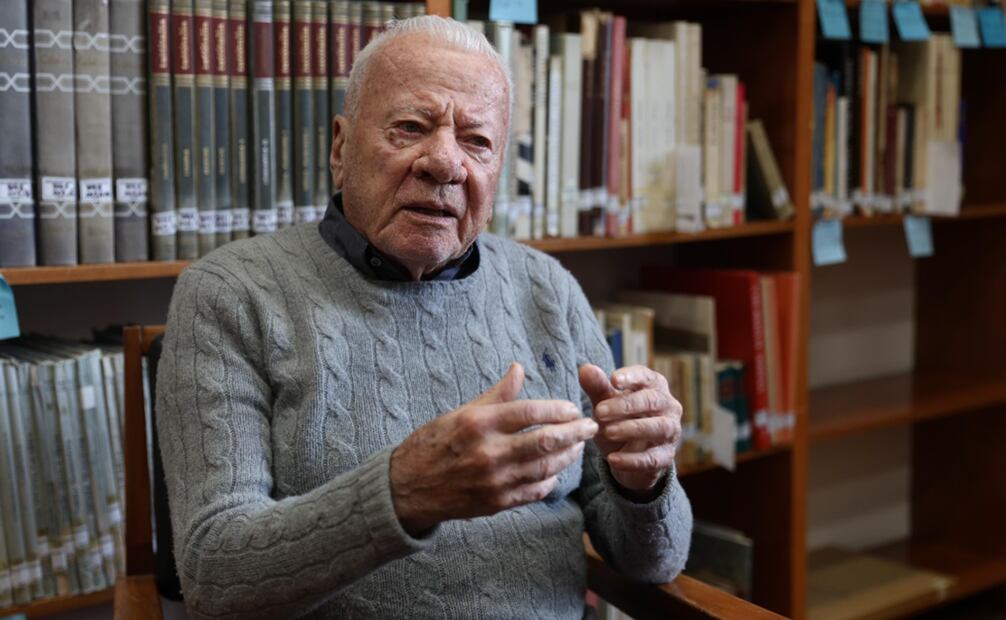 Achille Bonito Oliva, crítico de arte italiano y curador de la exposición "La gran visión italiana". Foto: Diego Simón Sánchez/EL UNIVERSAL.