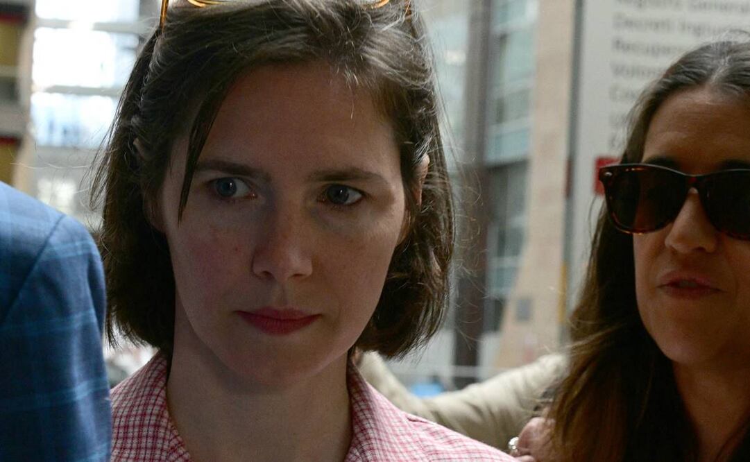 La estadounidense Amanda Knox llega al juzgado de Florencia, el 5 de junio de 2024. Foto: AFP