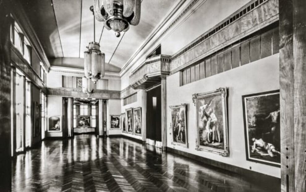 Así lucía la Sala principal del Museo de Artes Plásticas dentro del Palacio de Bellas Artes en 1938. Foto: Museo del Palacio de Bellas Artes/ Especial.