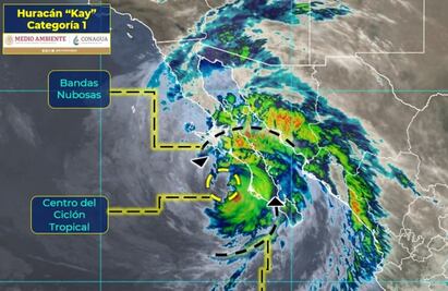 Continuarán lluvias en Baja California Sur y Sonora por huracán Kay