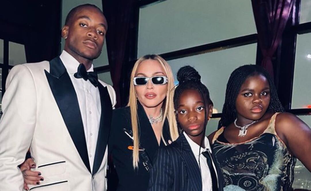 La artista Madonna junto a su David Banda y Mercy James. Foto: Instagram oficial.