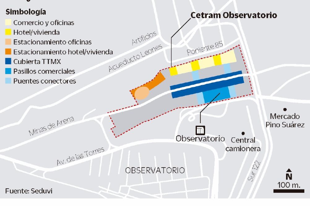 Planean cuatro torres en Cetram Observatorio