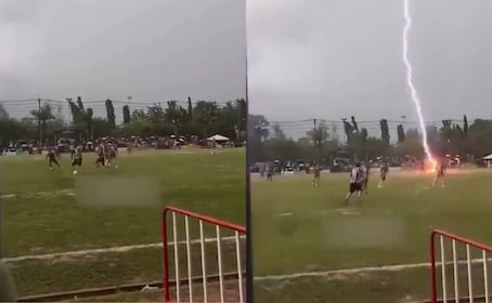VIDEO: un rayo cae sobre una cancha de fútbol en Tailandia y causa tragedia durante un partido