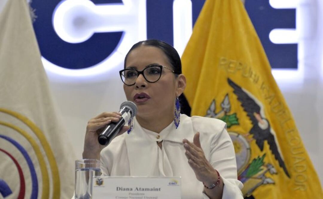 Presidente del Consejo Nacional Electoral de Ecuador, Diana Atamaint. Foto: Rodrigo Buendía/ AFP