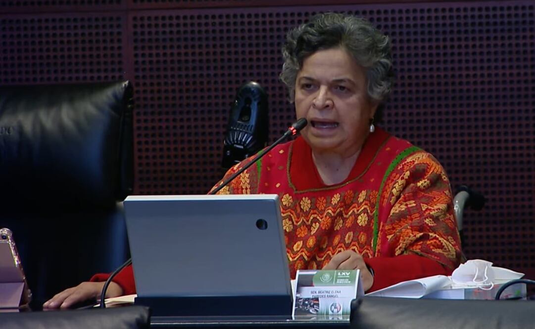 Senadora Beatriz Paredes Rangel. Foto: Captura de pantalla