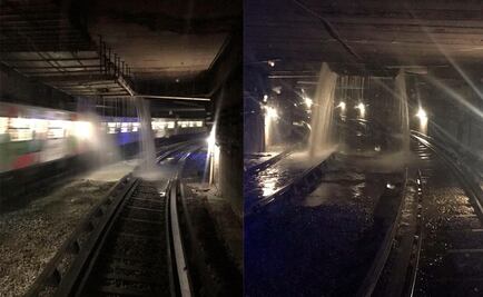 Lluvias inundaron túneles de la Línea 2 del Metro