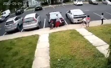 Captan en video cómo niños quedan atrapados en un tiroteo en Virgina