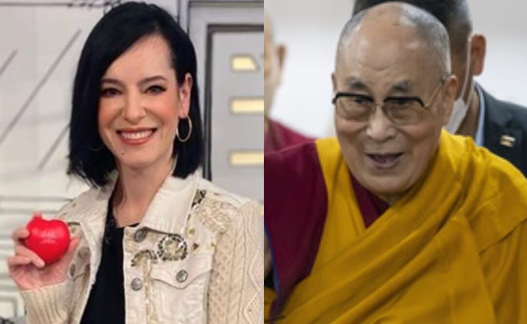 La actriz Gaby Platas da su postura sobre el polémico clip en el que el Dalai Lama besa a un menor. Foto: Vía Instagram @gabyplatas/ AP/Ashwini Bhatia, Archivo EL UNIVERSAL.