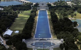Vaciarán estanque reflectante de Washington para reparaciones a un mes de inaugurado; Trump anuncia obras tras millonaria reparación