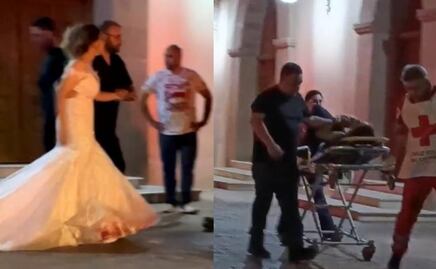 Foto de novia con vestido ensangrentado se hace viral; matan a esposo al terminar misa en Sonora