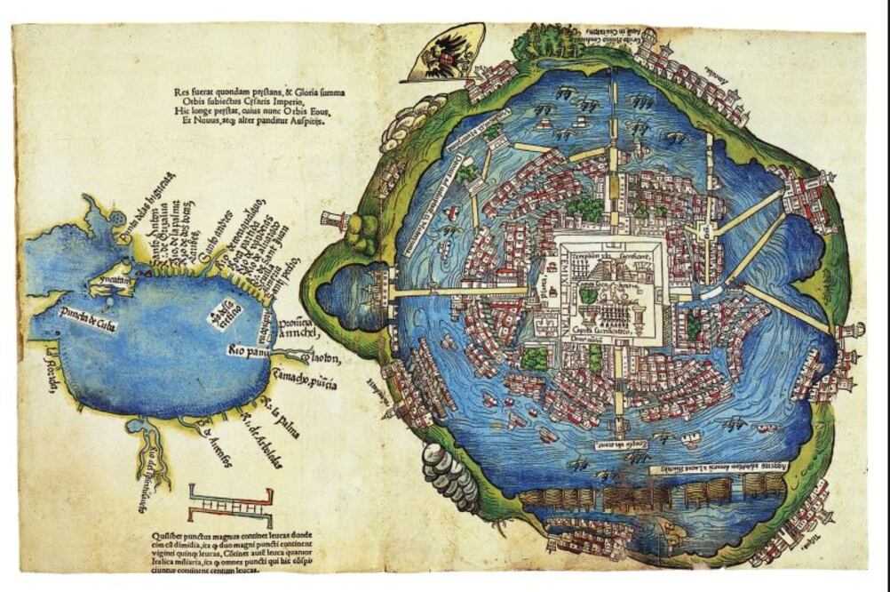 El mapa más antiguo de la ciudad fue publicado en Núremberg, Alemania, en 1524 por Friedrich Peypus./ ARCHIVO GACETA UNAM