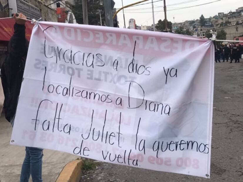 Tras protesta de familiares, localizan con vida a Diana y Juliet, jóvenes desaparecidas en Naucalpan