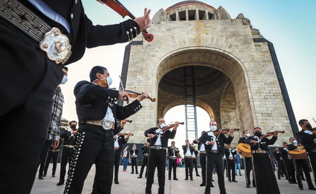 Los mariachis, al decretarse confinamiento obligado, no tuvieron ni un sólo día de labores, por lo que su ingreso fue nulo durante el semáforo rojo por Covid-19. Foto: ARCHIVO EL UNIVERSAL