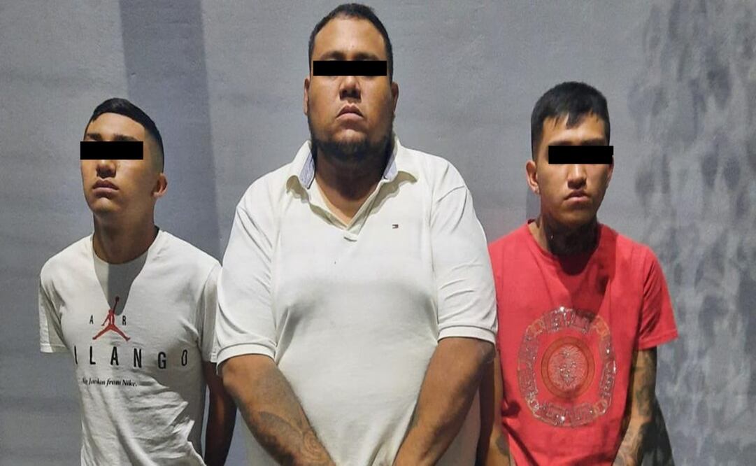 Los detenidos fueron identificados como Francisco Mercado Gutiérrez, Gerardo García Gutiérrez y Sergio Sabino Bermudez. Foto: Especial