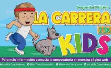 Anuncian segunda edición de la “Carrera Kids 2.5K" en la alcaldía Cuauhtémoc