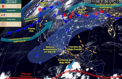 Se acerca nuevo frente frío; este martes habrá lluvias muy fuertes en Veracruz y Chiapas 