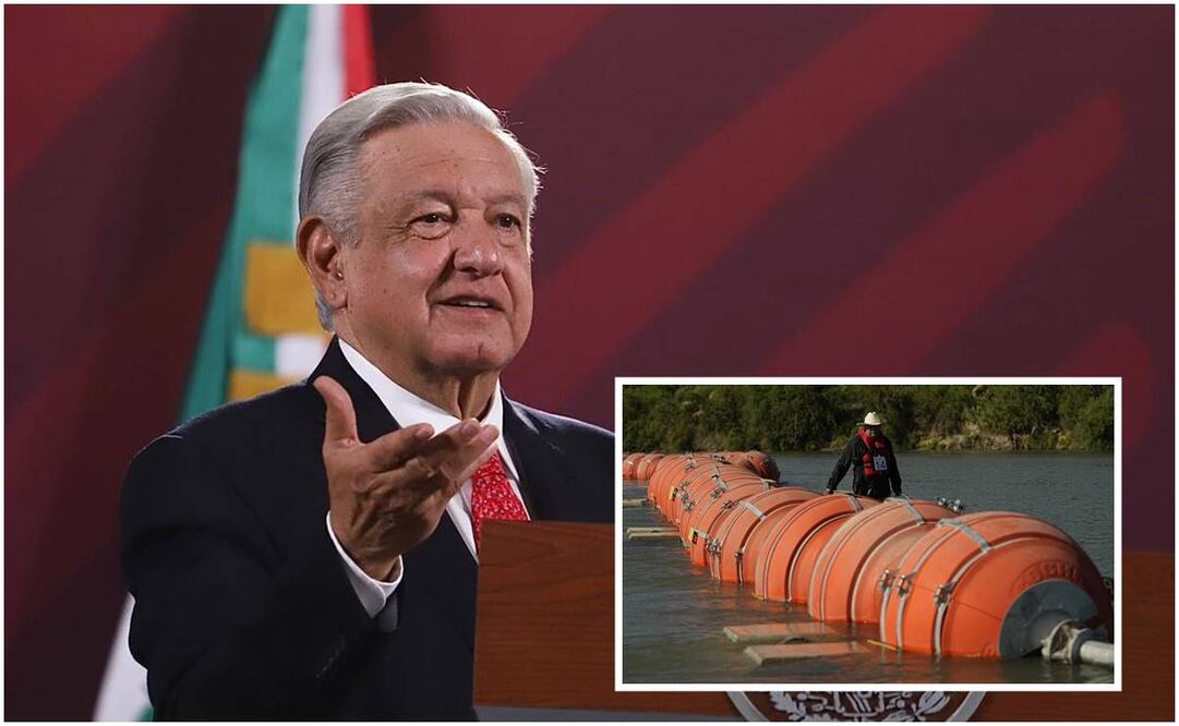 Amlo celebra fallo que ordena retiro de boyas en el Río Bravo / Foto: Archivo. EL UNIVERSAL y AP