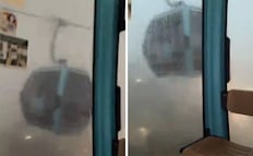 Tormenta azota la CDMX; usuarios graban el momento en que una cabina del Cablebús se balancea en el aire