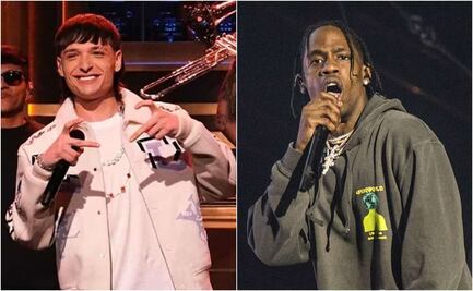 ¿Se viene colaboración? Peso Pluma comparte foto con Travis Scott y rompe las redes