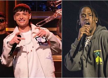 ¿Se viene colaboración? Peso Pluma comparte foto con Travis Scott y rompe las redes