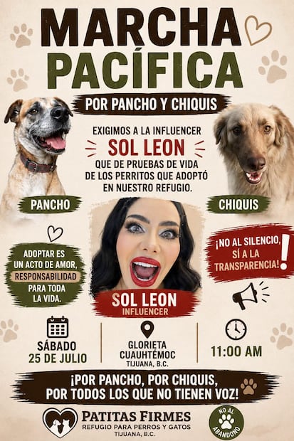 El refugio de animales convocó a una marcha pacífica en Tijuana, a través de redes sociales. Foto: Facebook