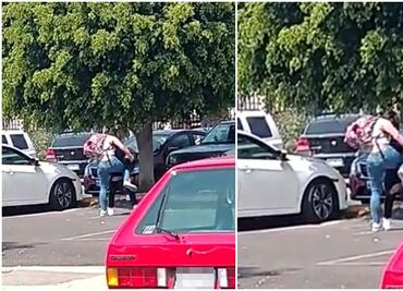 Captan a presunta alumna de la FES Aragón dar rodillazos a compañero