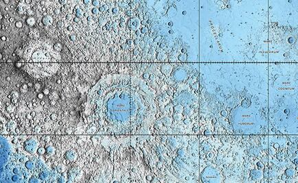 Muestran mapa actualizado y en alta resolución de la Luna